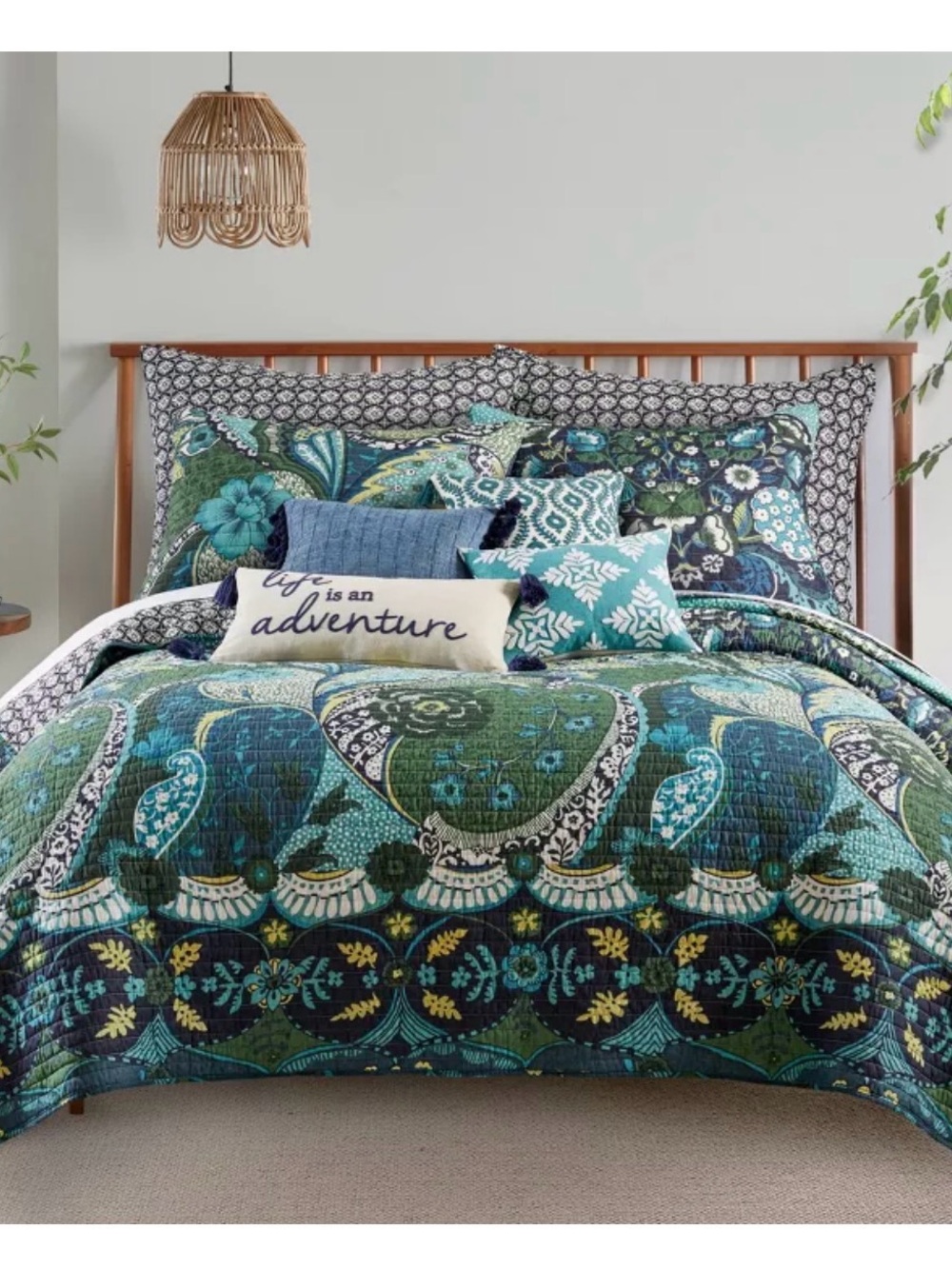 Jules Blue Full/Queen Quilt Set - Levtex Home